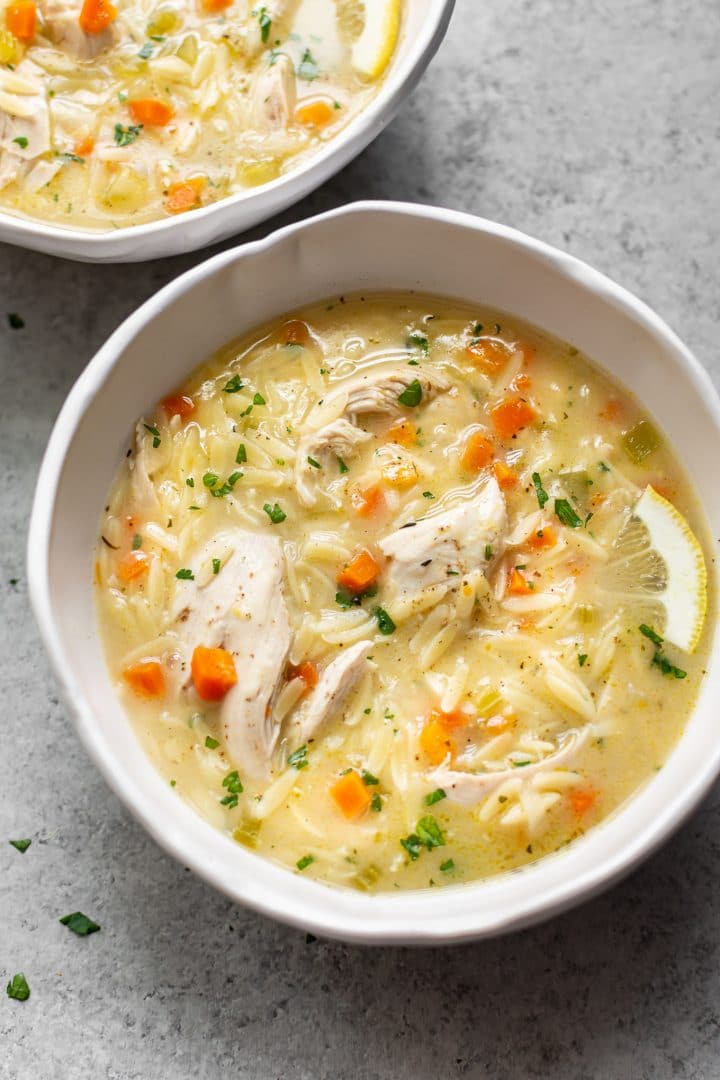 Lemon Chicken Orzo Soup